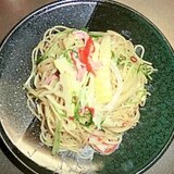 筍と水菜の塩麹パスタ